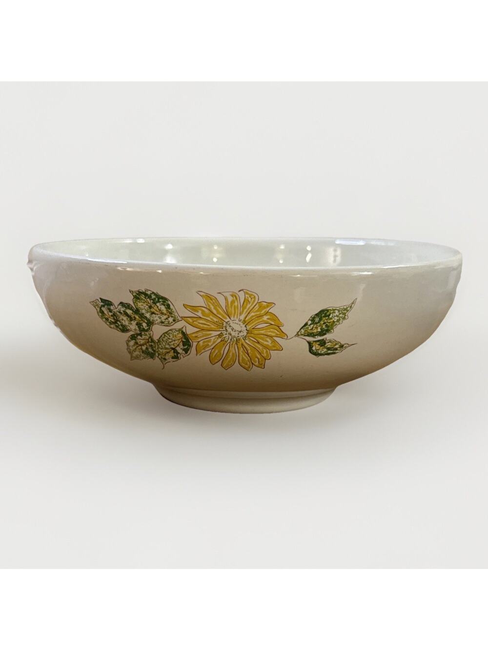 Vintage Universal Ballerina Yellow Daisy Footed Serving Bowl